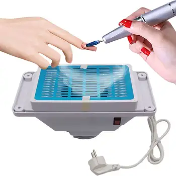 Collettore di polveri per unghie Ventole da tavolo Dispositivo di aspirazione Aspirapolvere Salone Macchina per manicure Pedicure Strumenti per nail art con 2 sacchetti per la polvere