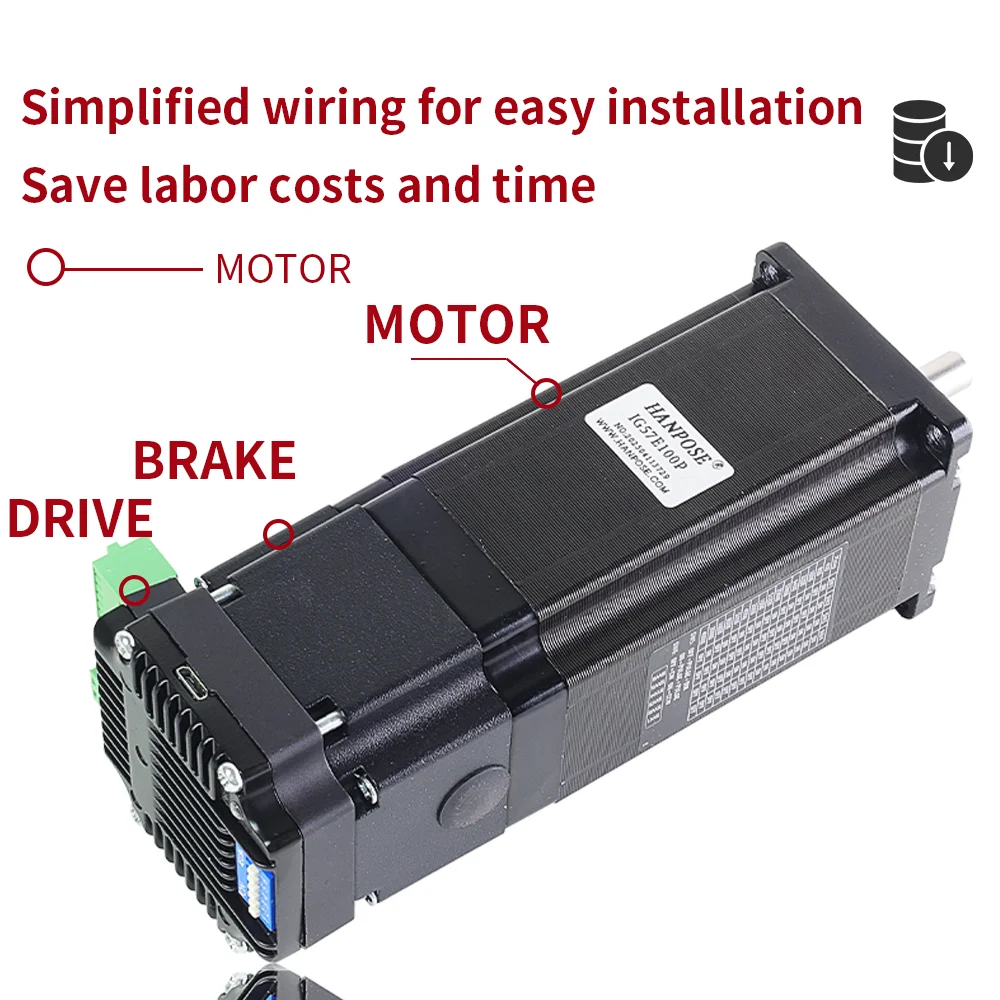 ZXY 통합 폐회로 모터 Nema23 IG57E100P 영구 자석 스테퍼 모터 브레이크 차단 펄스 2.5a 4.0v 3.3n M