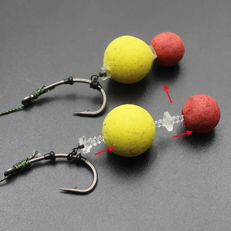Create Idea 100 Viti Per Esche Da Pesca 15 Mm Con Anello Rotondo E Ovale Link Loop Nero Opaco
