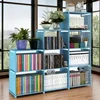 Double Row Bookshelf Multi-layer ，Wardrobe Debris Rack Easy Assembly Bookcase Multi-layer High-capacity Furniture Book Shelves 4