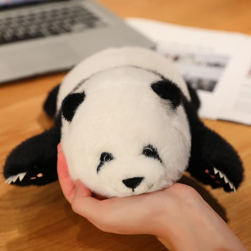 

Simulation Lovely Lying Giant Panda Plush Toys Soft Stuffed Animals Lifelike Panda Doll Long Pillow Cushion Room Decor Xmas Gift