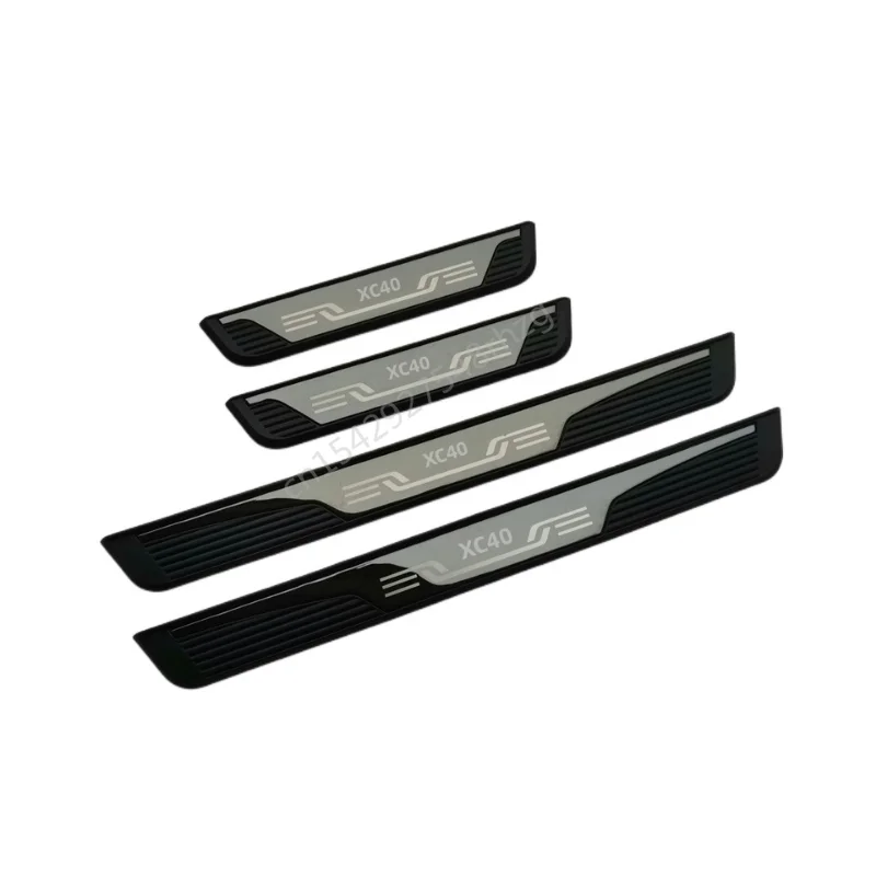 

For Volvo XC40 XC60 XC90 Door Sill Strip Car Door Protector Chrome Pads Scuff Plate Automotive Accessories Pedal Exterior Parts