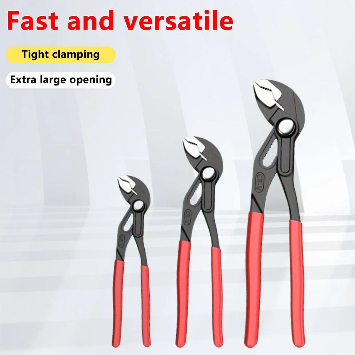 Description Picture 2 of item1pc Water pump pliers 7/10/12 inch adjustable wrench multi-function large opening water pipe pliers household repair tools