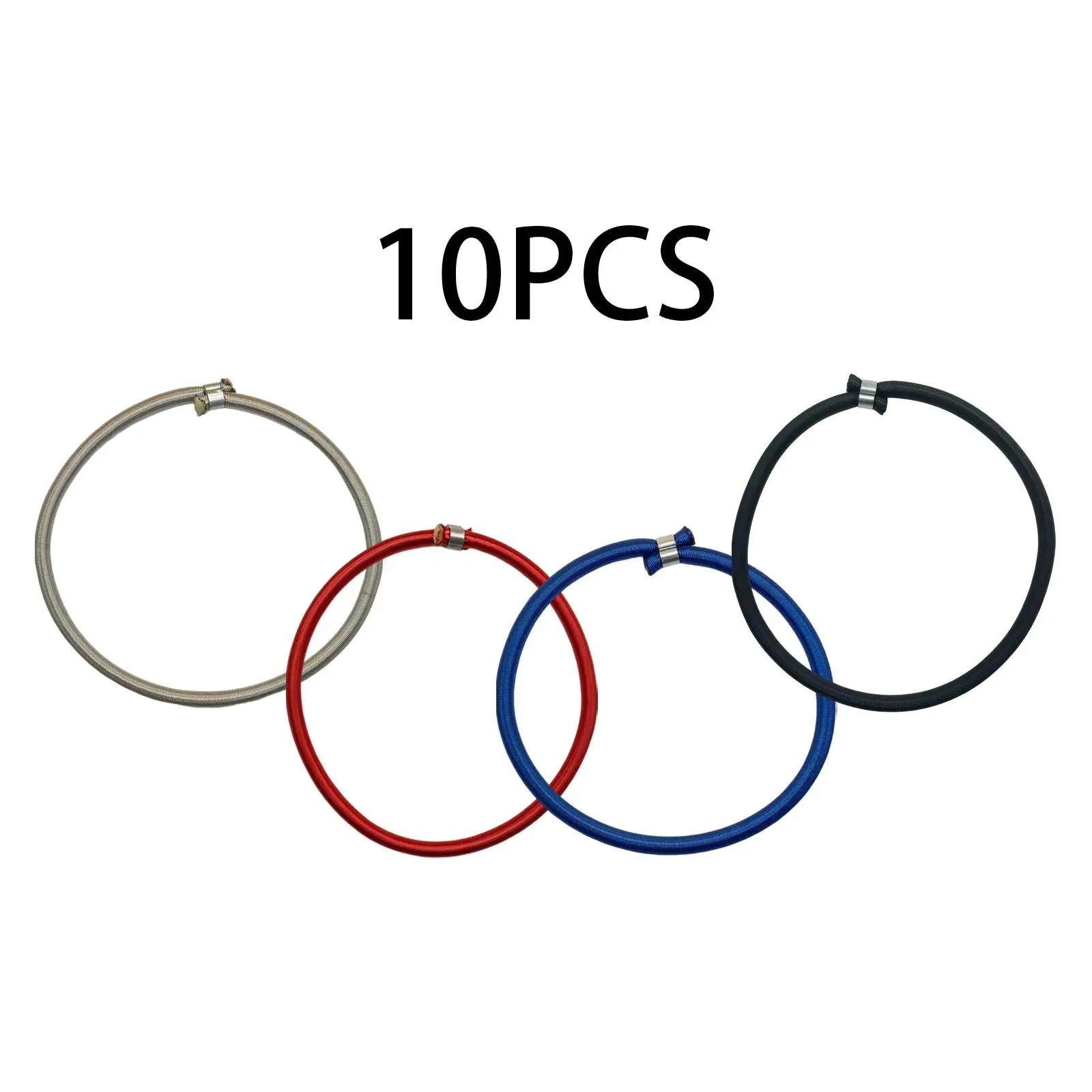 10Pcs Trampoline Elastic Rope 8mm Elastic Ties Bungee Cord Stretch Cord for Indoor Trampoline Tarp Fitness Trampoline Tent 6
