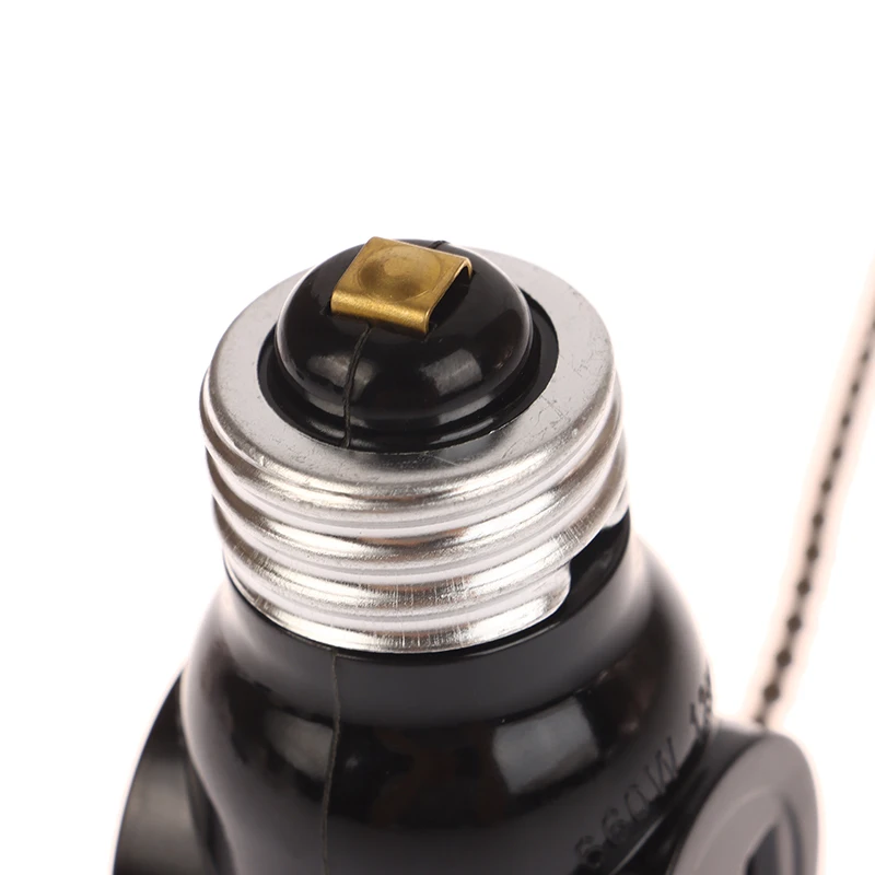 Description Picture 3 of itemHome White Black Bakelite L5-15R US To E26 Light Bulb Socket With 15CM Pull Chain Switch America Lamp Holder Conversion Base New