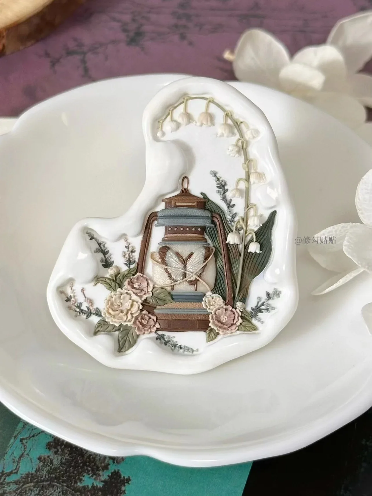 Diy Fire Seal Seal Head Iris Story Series Flower Clock Multi-Layer Relief Children Students Copper Fine Carved