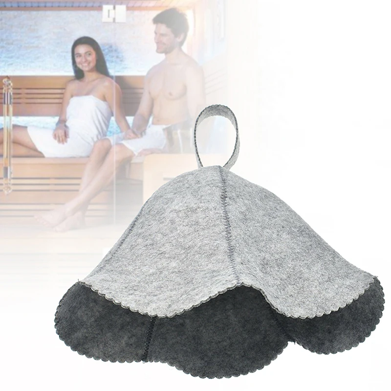Shower Cap 1PC 24 X 22CM Felt Head Protection Bath Anti Heat Free Size Russian Style Absorbent