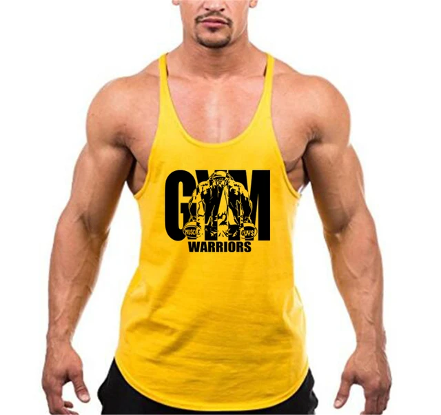 Débardeur de musculation pour hommes, vêtements de sport de marque, en coton respirant, gilets musculaires d'entraînement, chemise d'été sans manches à dos en Y 1