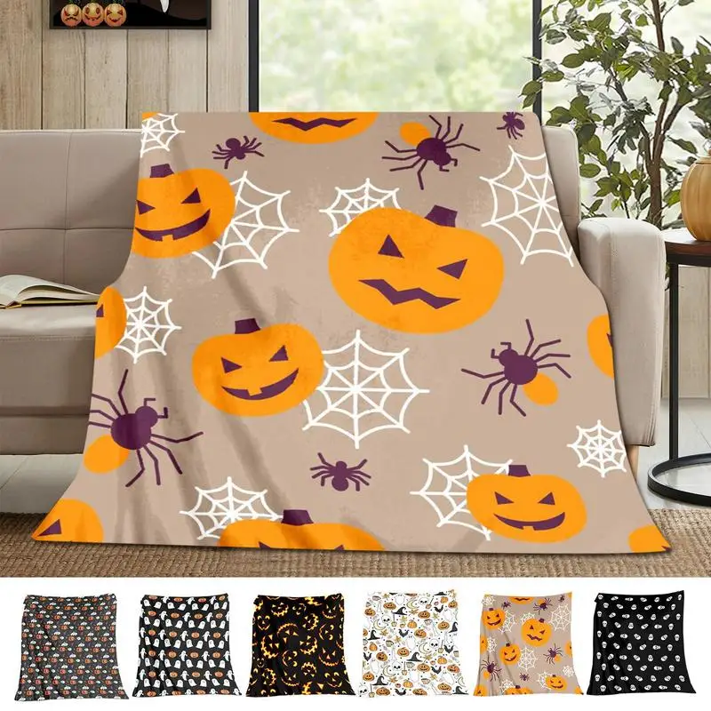 

Halloween Blankets Flannel Halloween Throw Blanket Ghost And Pumpkin Halloween Horror Movie Character Blanket And Easter Gifts