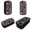 Grunge Pattern With Skulls Rock Pencil Case Classic Pen Box Bags for Student Large Storage Students School Gift Pencilcases 2