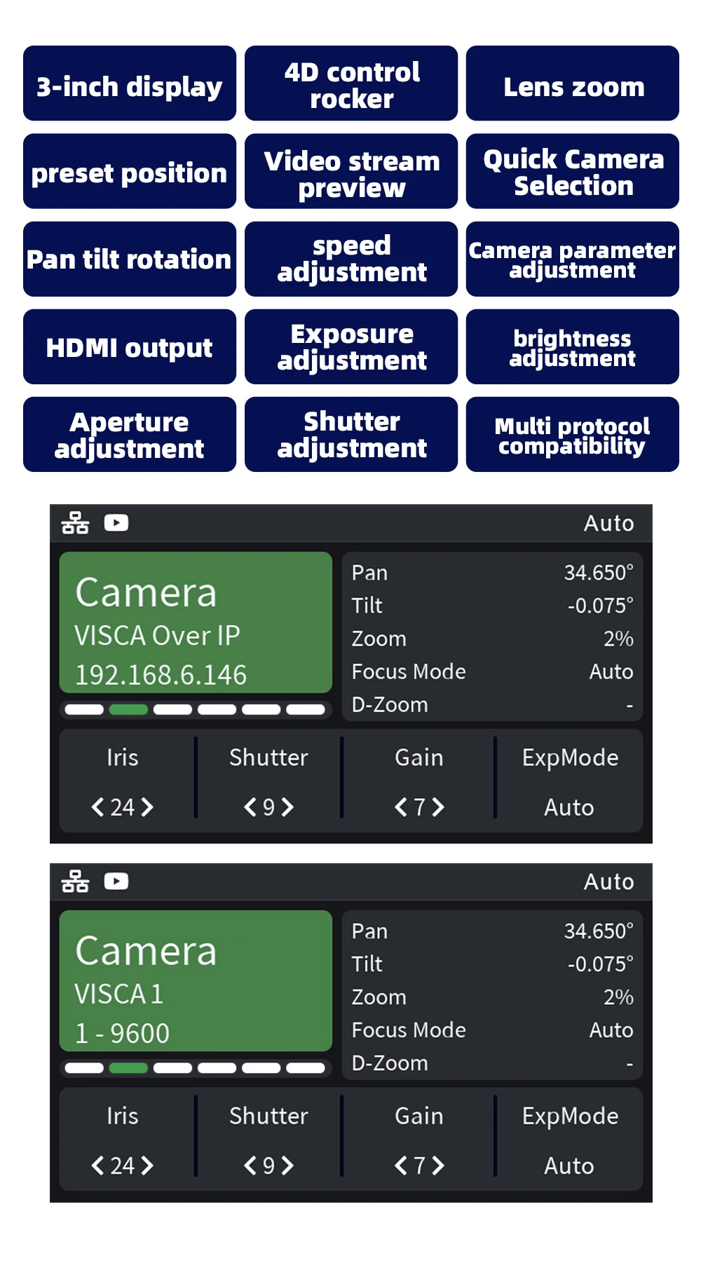 Video Conference Camera Kit 4K PTZ Camera 20X Zoom NDI SDI HDMI IP USB Church li