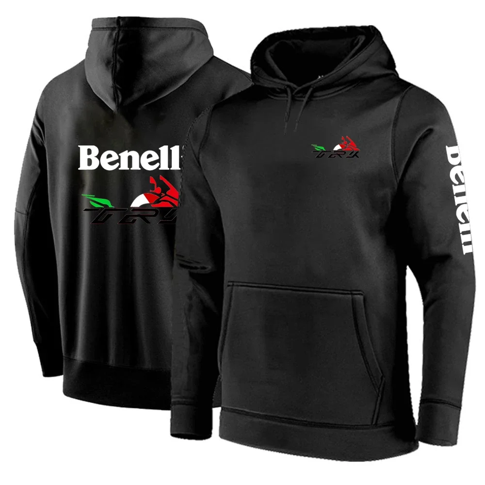 

2024 Benelli TRK 502X Men's New Long Sleeves Sweatshirt Cotton Casual Hoodie Solid Color Sweater Hight Quality Coat Pullover Top