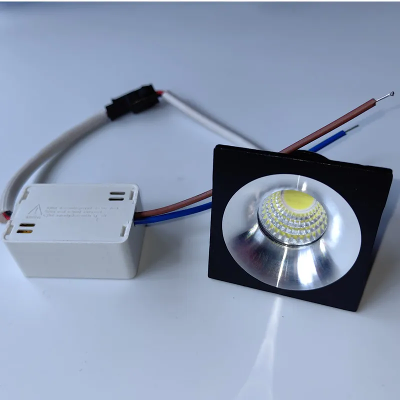 

Dimmable LED Spotlights Mini Led Ceiling Down Lights 5W Square Embedded Lamp Bulbs for Cabinet Counter Showcase AC85-265V