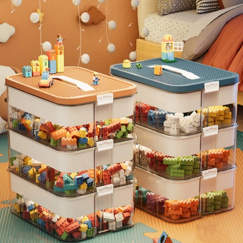 Lego Toy Storage Box Portable Handheld Toy Block Organizers Cute
