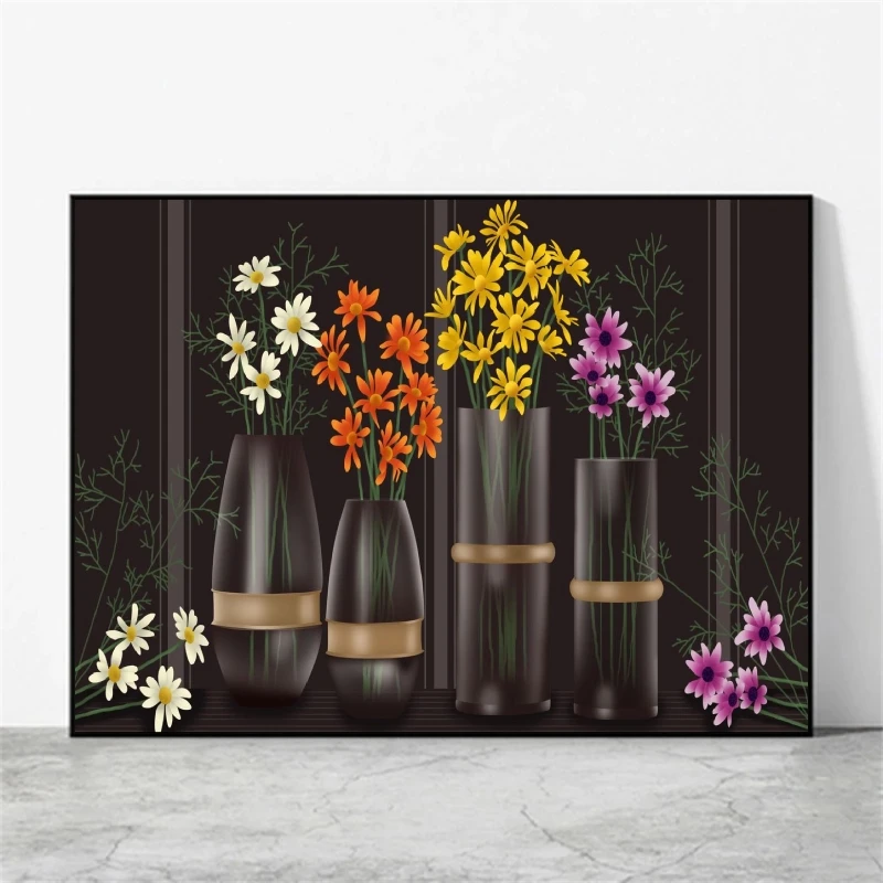 

Poster And Painting Flowers in Vases Decoration Paintings Room Home Wall Stickers Modular Prints Birthday Gifts