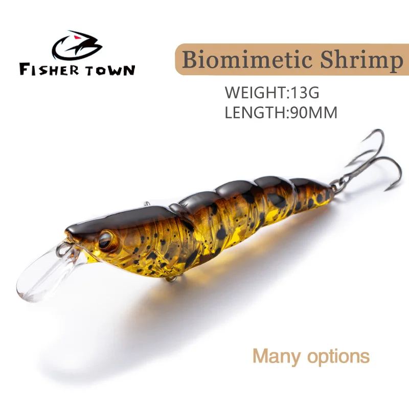 Mino Floating 13G 9CM Shrimps Lures Far Throw Simulated Fishing Lure Bait Sink