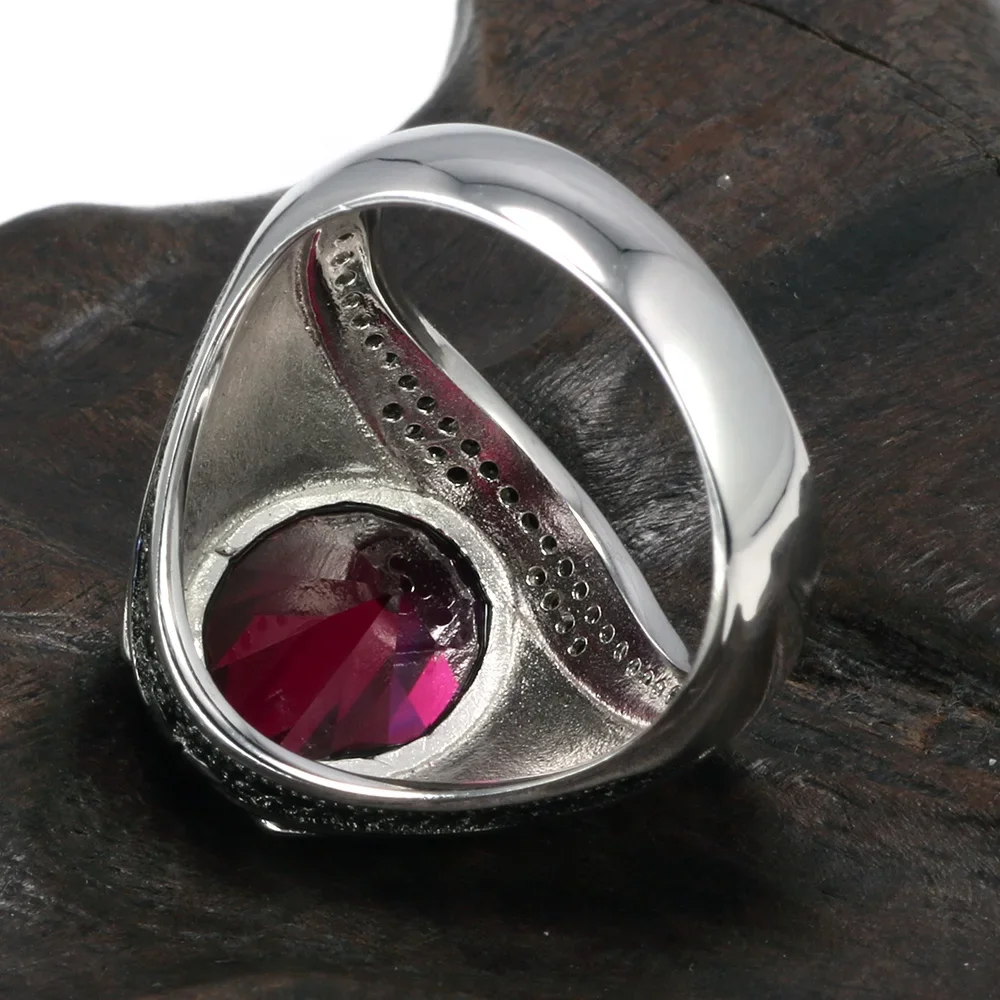 Silver Rings Guaranteed 925 Silver Rings Luxury Turkish Jewellery For Men And Women With Zircon Stone Retro Vintage Rings