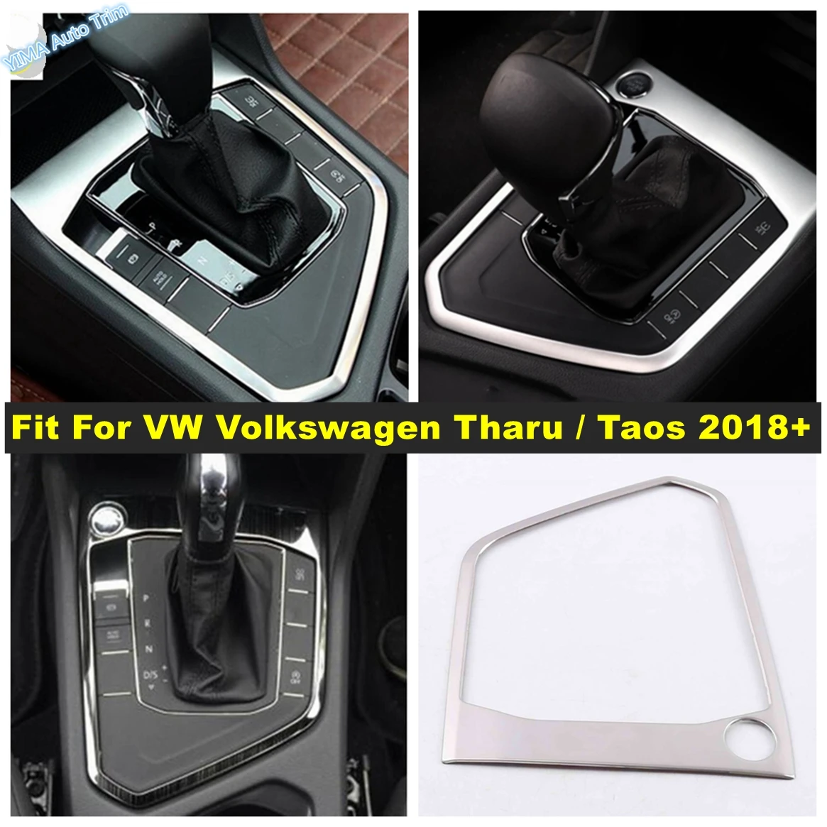 

Transmission Shift Gear Panel Frame Decoration Cover Trim For VW Volkswagen Tharu / Taos 2018 - 2023 Car Interior Accessories