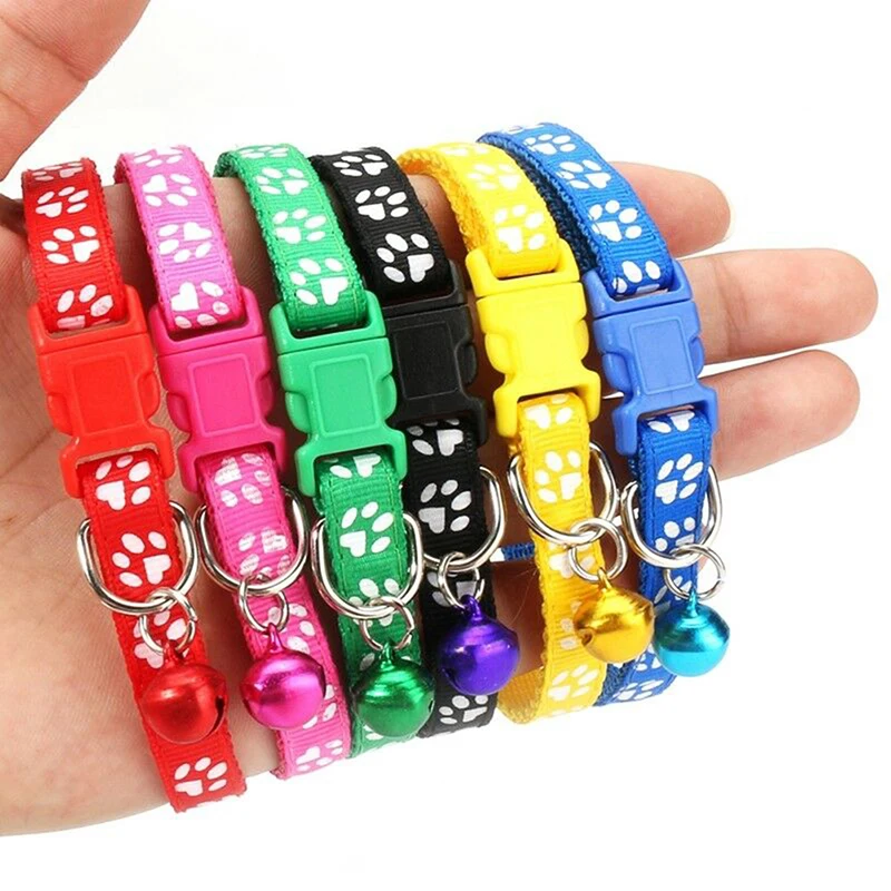 Collar de seguridad ajustable con campana para gato, 12 piezas, negro, azul, rojo, naranja, verde, 6 colores para Chihuahua - Imagen 2