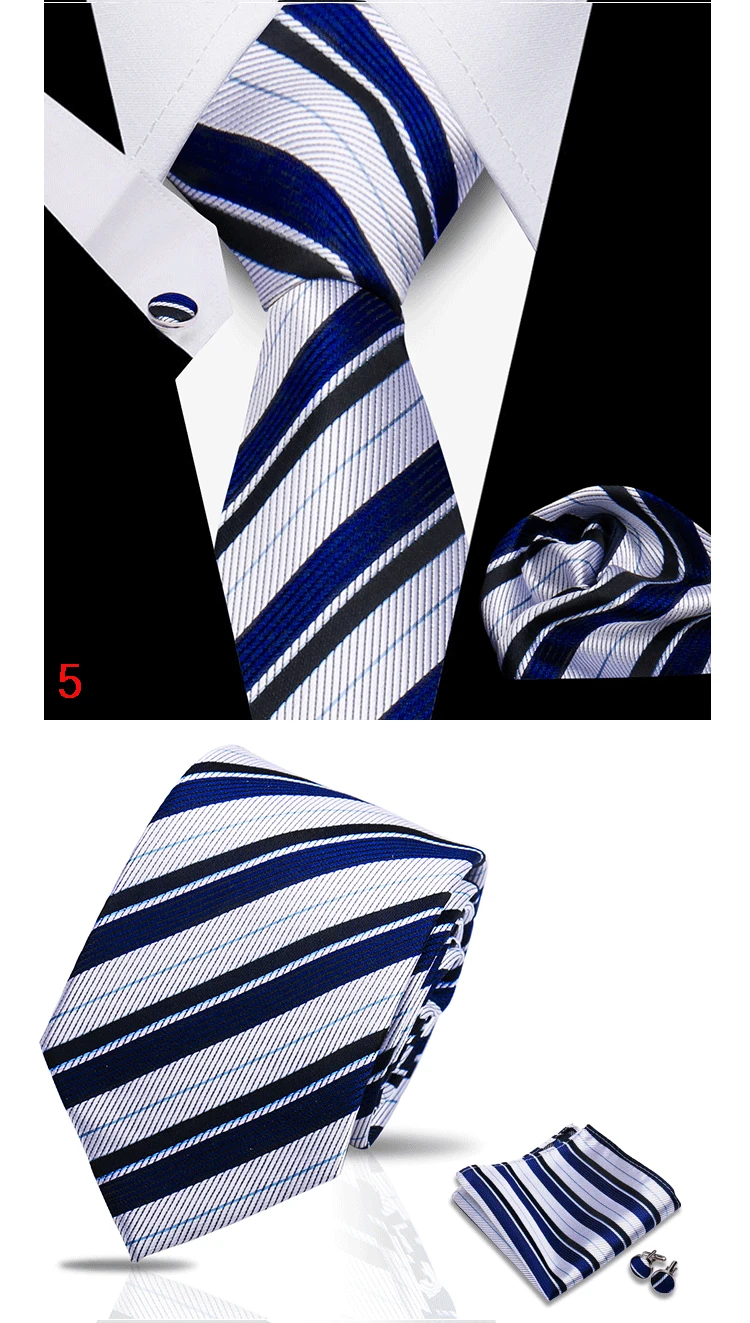 HUISHI 3-teiliges blaues Business-Herren-Krawatten-Set, handgefertigt, für Herren, formell, luxuriös, Hochzeit, hochwertiges Gravata-Anzug-Zubehör – Detail 8