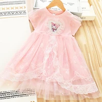 Robe Sanrio pour petite fille, en coton, Kuromi, élégante, robe de princesse pour bébé fille, vêtements de luxe pour enfants, violet, 1 à 2 3 4 5 6 7 8 9 ans 4