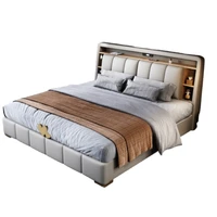Chambre à coucher Type italien lit moderne esthétique Double rangement têtes De lit multifonction Cama De Lujo Para dortoir meubles 6