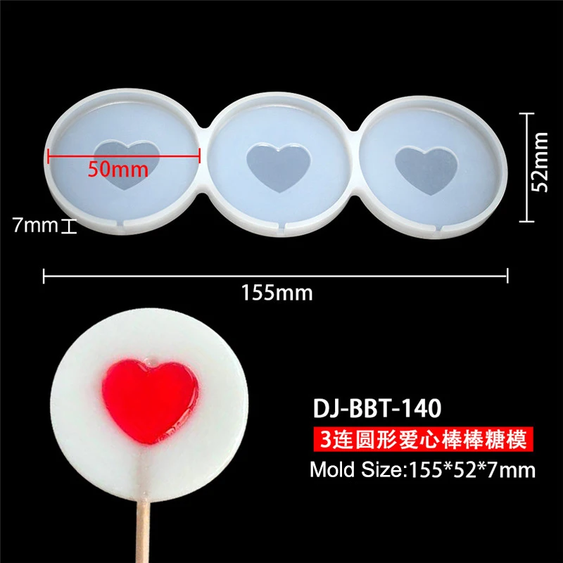 Leaf Flower Heart Bear Shape Silicone Lollipop Mold Round Chocolate Candy Cheese Baking... - SKU SLM00901 - UGI Packaging