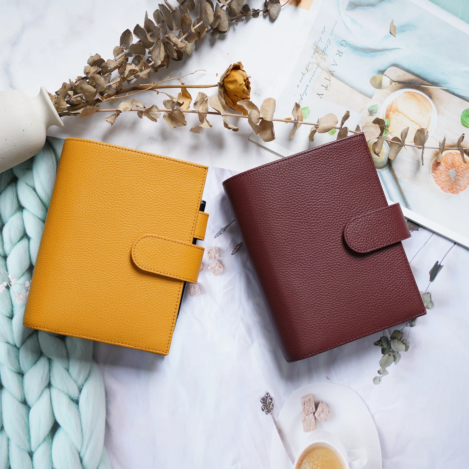 Moterm Luxe 2.0 Personal Size Planner with 30 MM Rings Binder Genuine Pebbled Grain Leather Notebook Diary Agenda Organizer 5