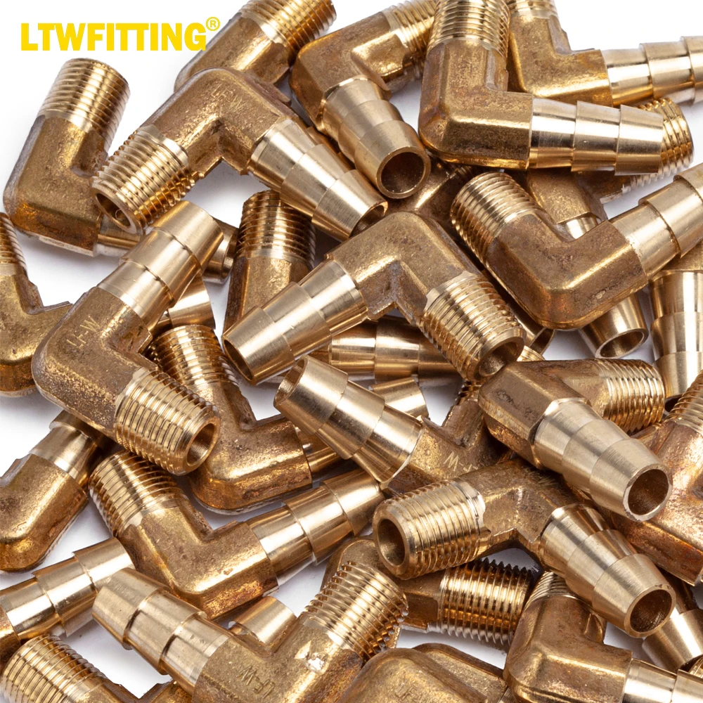 

LTWFITTING LF 90 градусов, латунный штуцер с колено, штуцер 5/16 дюйма, штуцер для шланга x 1/8 дюйма, резьба NPT "папа", для топлива, лодки, воды (комплект из 700)