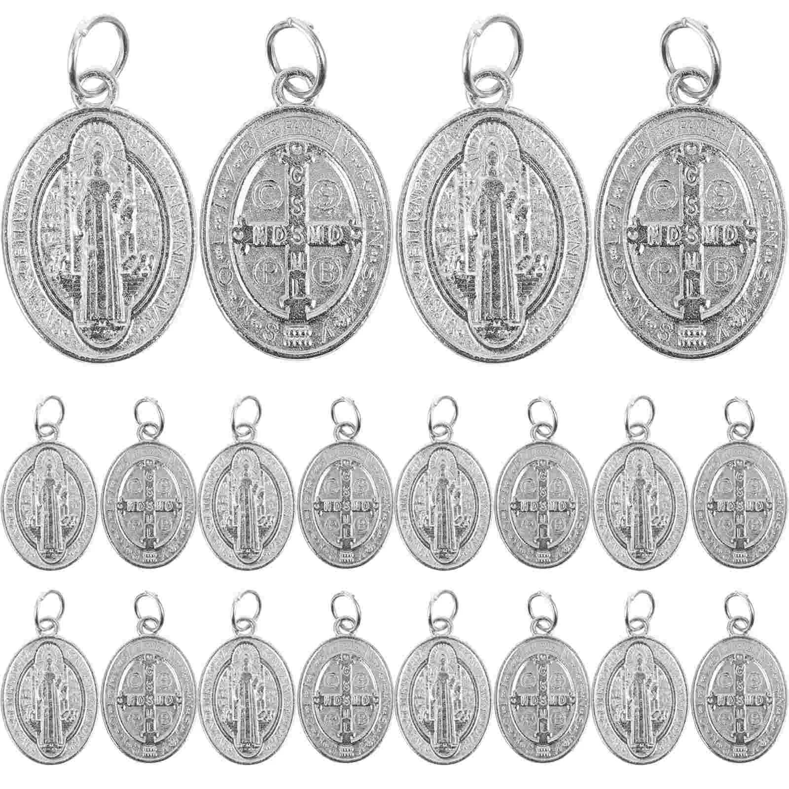 

St Medal Charms St Benedict Medals Saint Pendant Bulk Metal Saint Pendant Diy Rosary Necklace Bracelet Jewelry Making Gifts