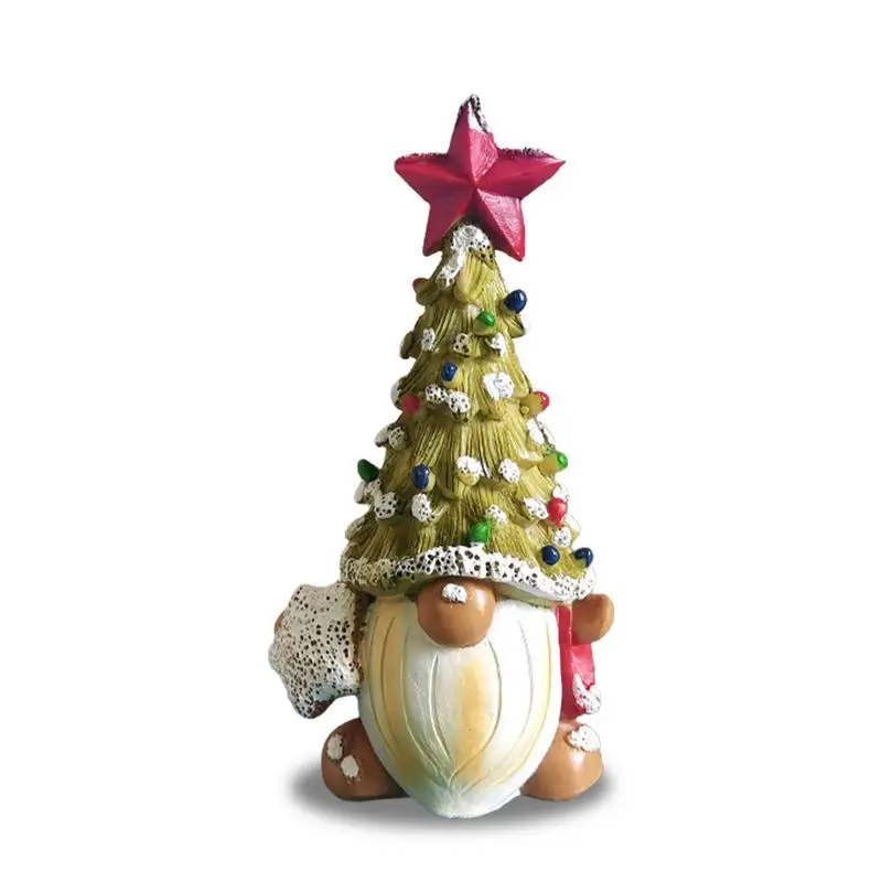 

Cute Resin Garden Gnome Statue Funny Dwarf Figurine Ornaments For Home Office Desk Indoor Outdoor Ornament