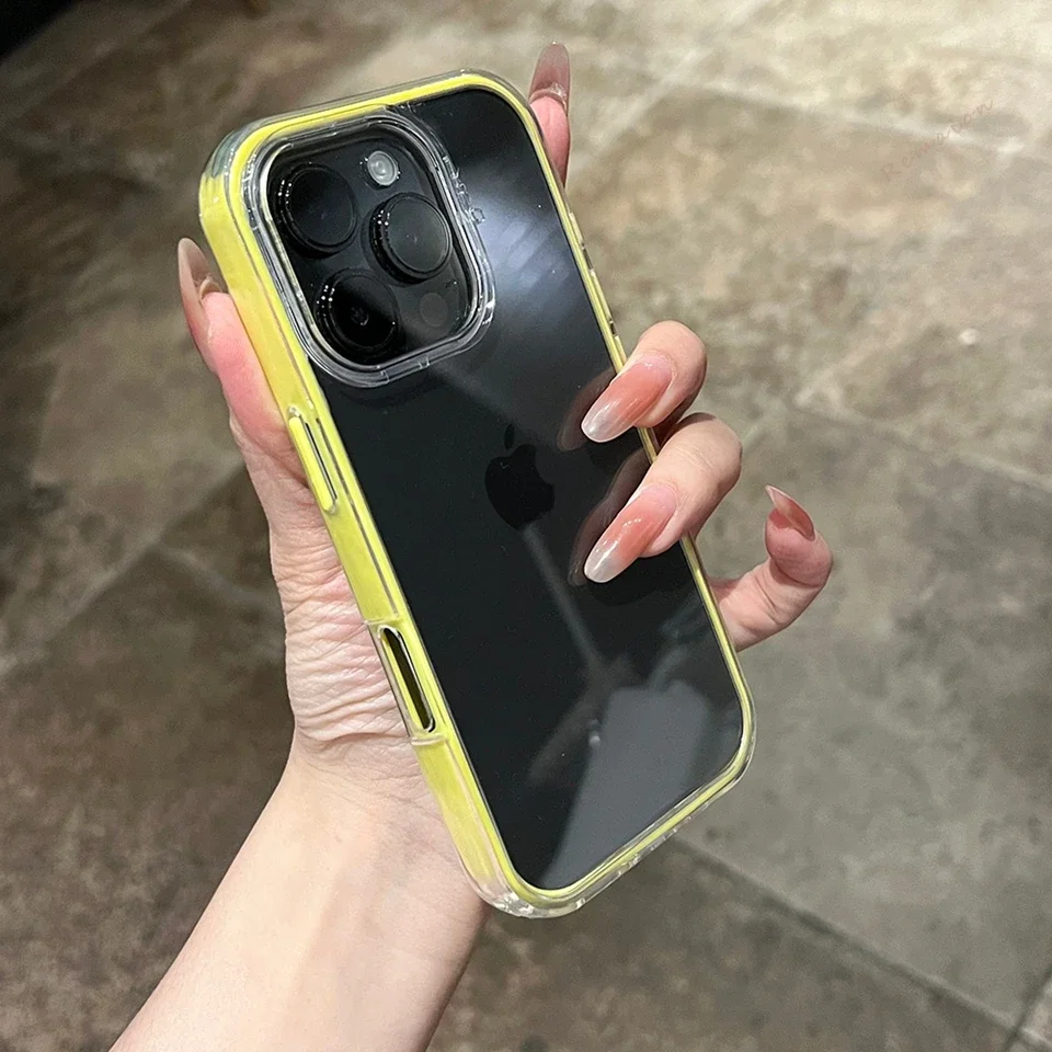 Magnetic Transparent Shockproof Wrist Strap Phone Case with Magsafe Charging Compatibility