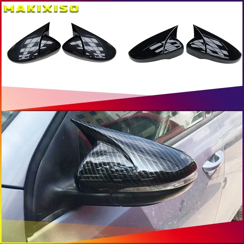 

Side Rearview Mirror Caps Cover For Volkswagen for VW Golf 6 GTI MK6 2009-2014 Door Wing Mirror Cover Trims Trim Holder