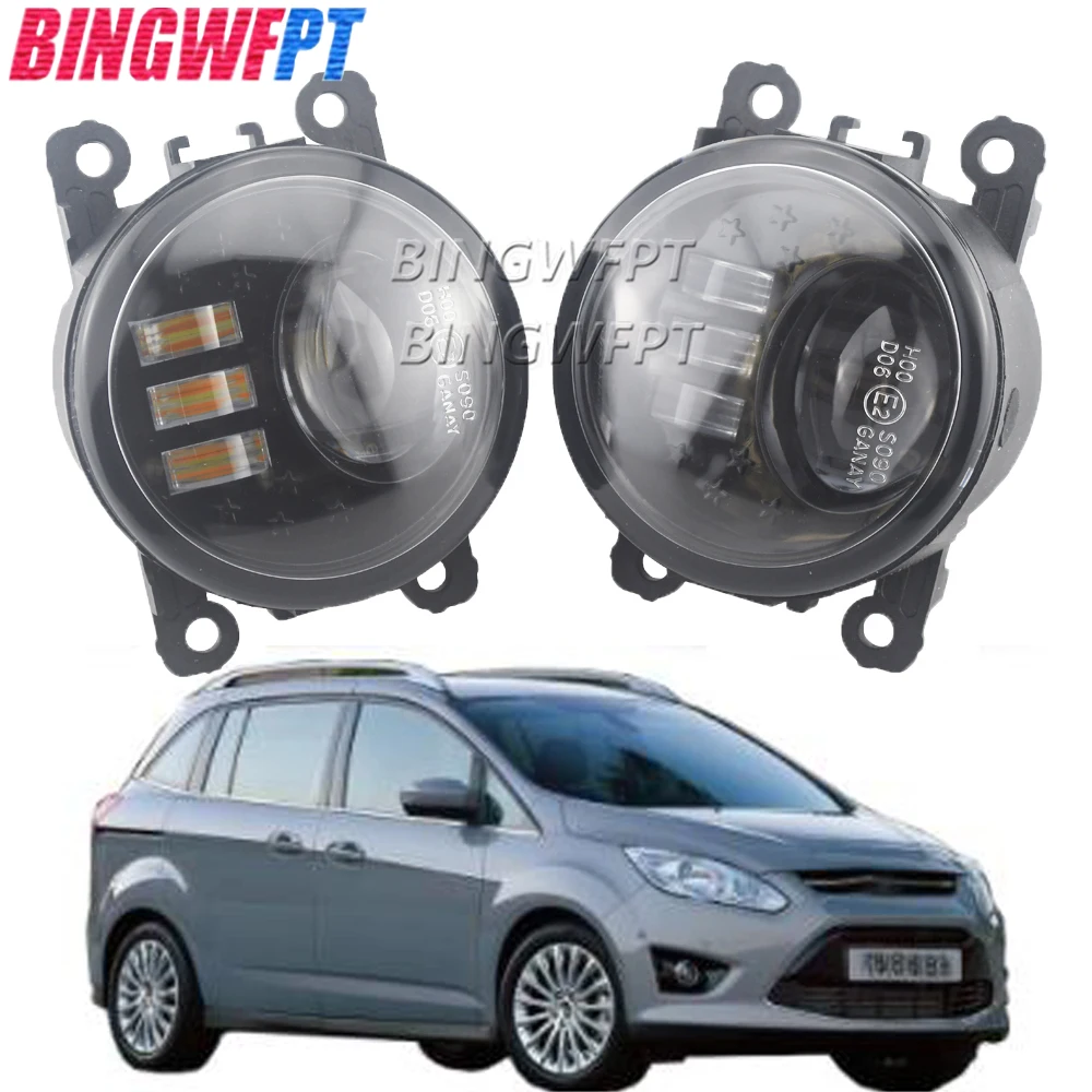 

2Pieces Car H11 Fog Light Assembly LED Daytime Running Lamp DRL 12V For Ford Grand C-Max MPV 2010 2011 2012 2013 2014 2015