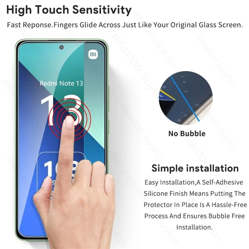 3-Pack Premium Tempered Glass Screen Protector with Full Coverage