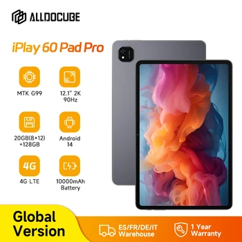 ALLDOCUBE iPlay60 Pad Pro Tablet Display da 12,1" 2K 90Hz MTK8781 20 GB (8 GB + 12 GB virtuale) RAM 128 GB ROM 4G LTE 10000 mAh Android 14 1