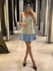 Patchwork Pleated Mini Dress Women Sexy Slim Sleeveless Contrast Female Short Dresses 2025 Summer Y2k Street Lady Sling Vestidos 3