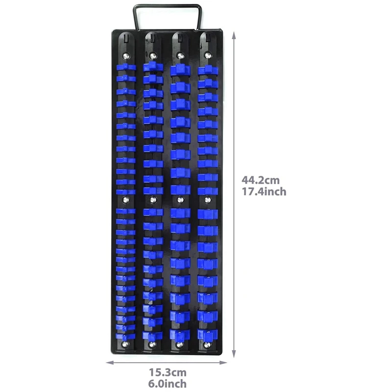 1 Piece Socket Holder, Socket Organizer Tray, Can Hold 80 Sockets (26X1/4In, 30X3/8In, 24X1/2In) tool box chest