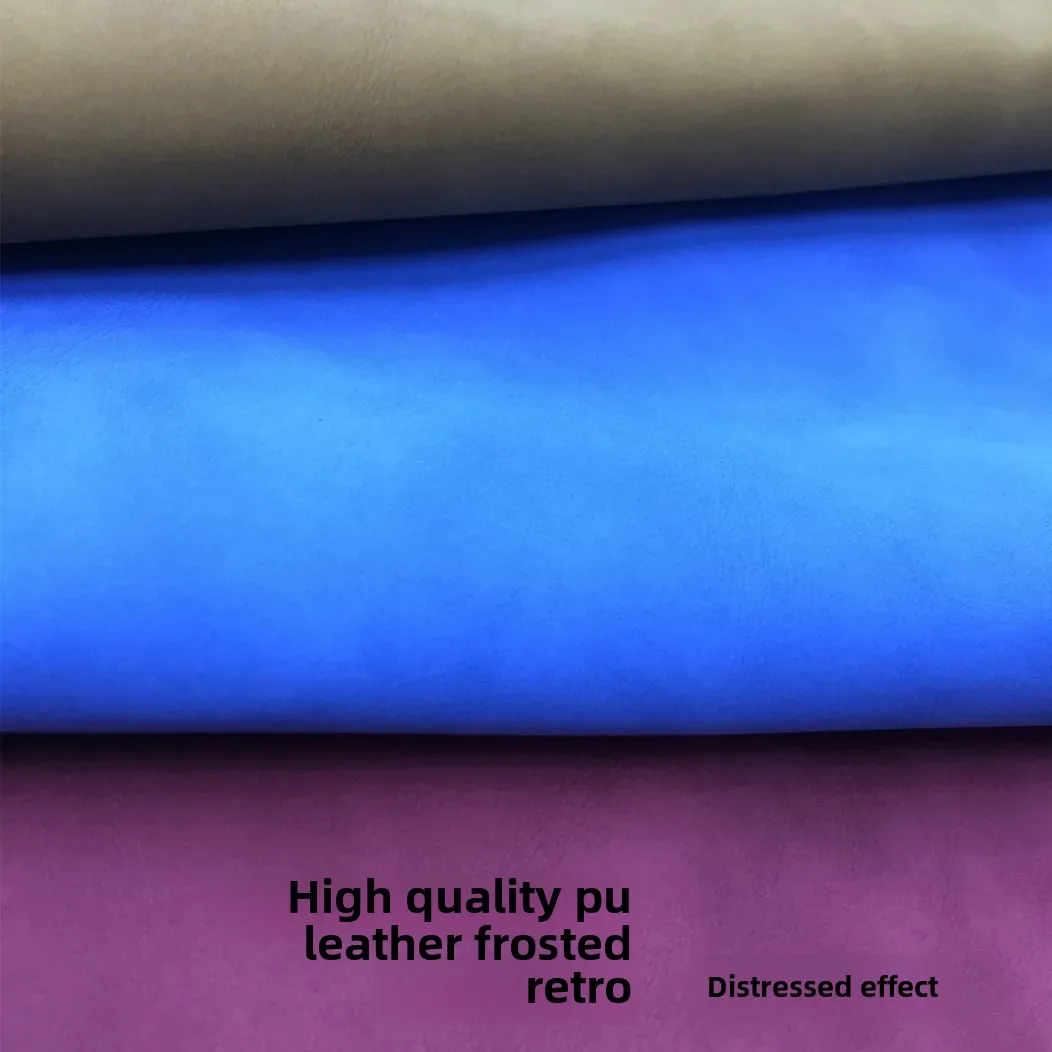 Retro PU Matte Leather Fabric Classic Sheep Ba Cloud Surface Soft Bag Leather Goods Handbag Dust Cover Cloth Material