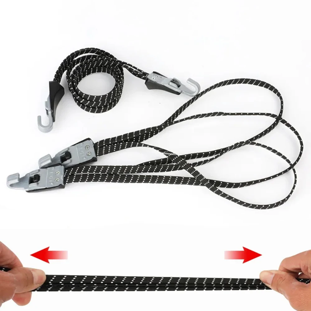 Car Motocycle Rubber Strap Rope Band Elastic Luggage Straps Belts Hooks for Bicycle Suitcase Carrier Fixed Installation Racks