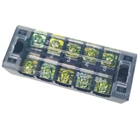 1PCS TB2505 Dual Row Thick Copper Screw Terminal Block Flame Retardant Grounding Strip Wire Connector Durable 600V 25A 5