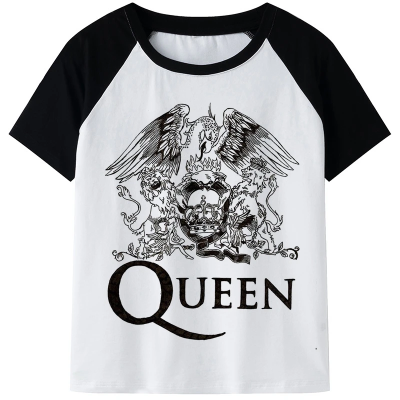 Camiseta de la banda Queen de Freddie Mercury para mujer, remera Harajuku Vintage Ullzang, playera con estampado de dibujos animados, Y2k para mujer|Camisetas| - AliExpress