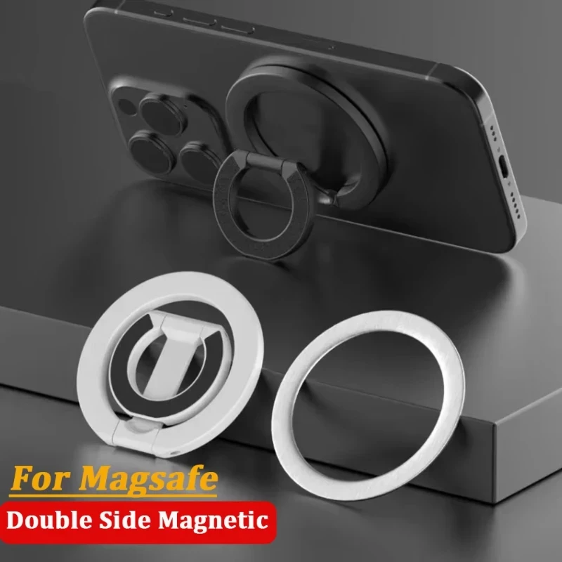 Soporte Magnético de Doble Cara para Teléfono, Anillo Plegable Portátil para Celulares, Compatible con iPhone 16 15 14, Huawei, Xiaomi