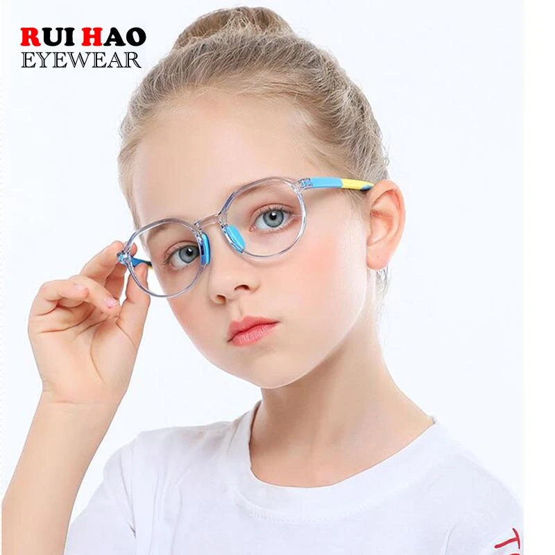 Round Blue Light Kids Glasses Optical Frame 2020 Children Boy Girls