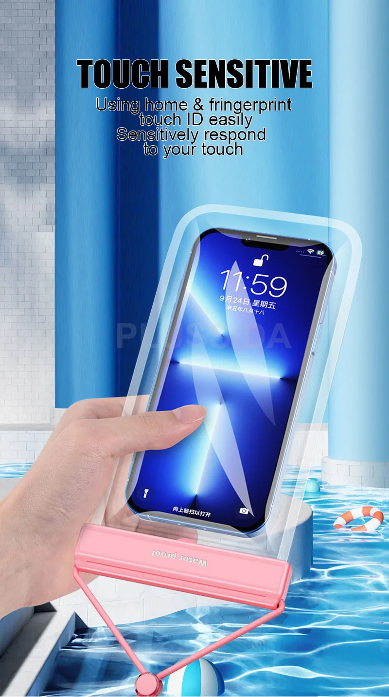 Waterproof Phone Case Under 7.0 inches For iPhone 13 Pro Max Swim Case IPX8 Universal Cover For Huawei Xiaomi Redmi Note Samsung iphone 12 phone case