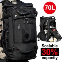 50L 70L Travel Fitness Training Backpack Large Capacity Multifunction Luggage Bag Waterproof Men Outdoor Hiking Trekking PackXA8 1