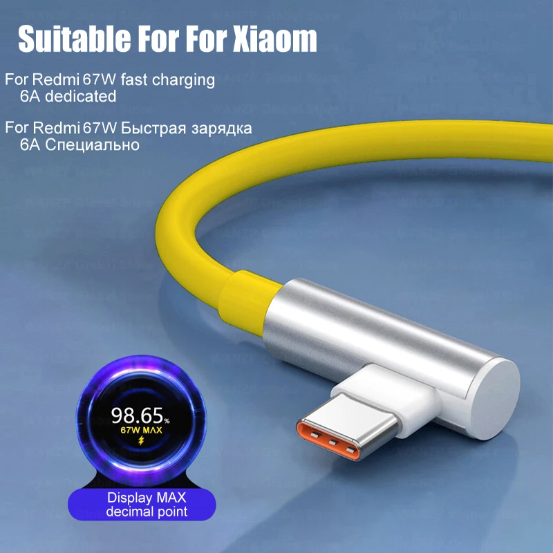Caricabatterie Xiaomi 67W Con Cavo USB-C 1.5m - Ricarica Rapida Per Smartphone E Tablet