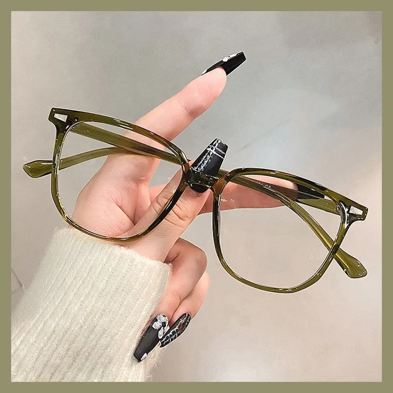 

Trendy Oversized Blue Light Blocking Glasses Unisex Nti-radiation Computer Glasses Vintage Sqaure Optical Spectacle Eyeglasses