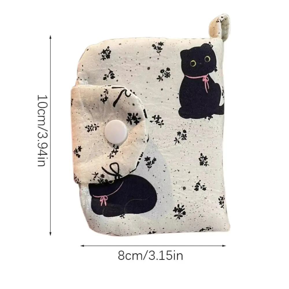 Casual Canvas Cute Animal Coin Purse Cat/Bear/Lamb Multi Layer Wallet Pouch Cartoon Mini Card Holder Earphone