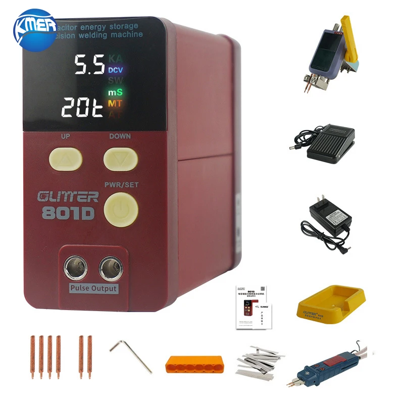 

801D 1800A аппарат для точечной сварки Faraday мощностью 0,2 кВт стандартная точечная сварка 0,1 мм сварка из чистого никеля 0,35-мм